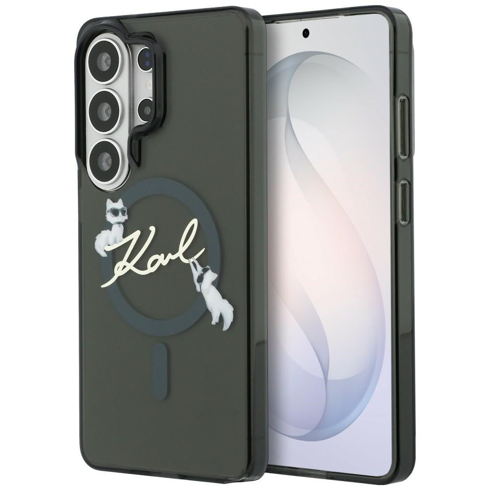 MagSafe tok Samsung Galaxy S26 Ultra S948-hez, Karl Lagerfeld, IML Choupette Karl Script Logo, Fekete