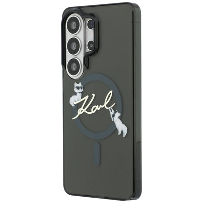 MagSafe tok Samsung Galaxy S26 Ultra S948-hez, Karl Lagerfeld, IML Choupette Karl Script Logo, Fekete