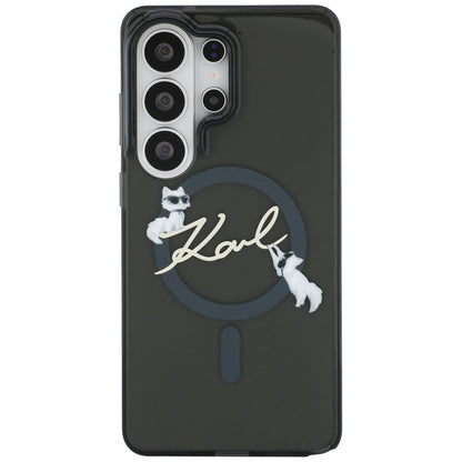 MagSafe tok Samsung Galaxy S26 Ultra S948-hez, Karl Lagerfeld, IML Choupette Karl Script Logo, Fekete