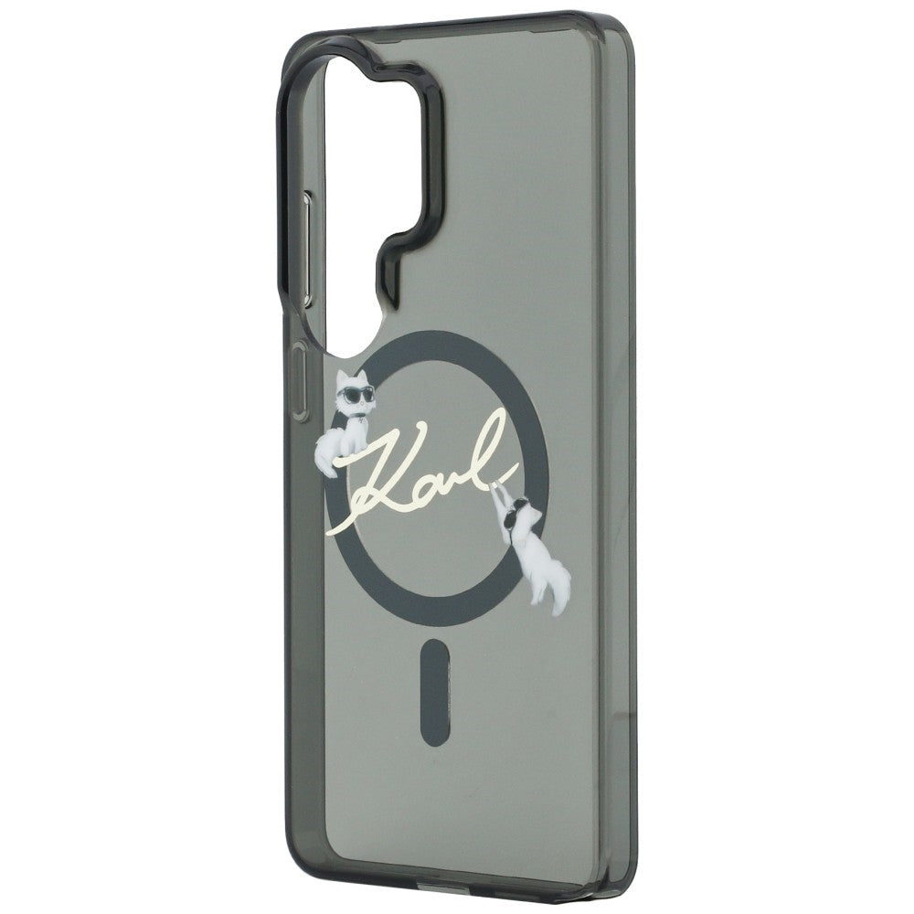 MagSafe tok Samsung Galaxy S26 Ultra S948-hez, Karl Lagerfeld, IML Choupette Karl Script Logo, Fekete
