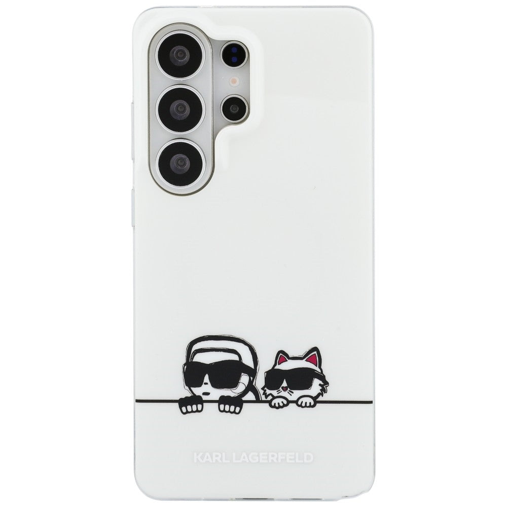 MagSafe tok Samsung Galaxy S26 Ultra S948-hez, Karl Lagerfeld, IML Karl & Choupette Peekaboo Logo, Fehér