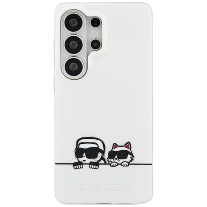 MagSafe tok Samsung Galaxy S26 Ultra S948-hez, Karl Lagerfeld, IML Karl & Choupette Peekaboo Logo, Fehér