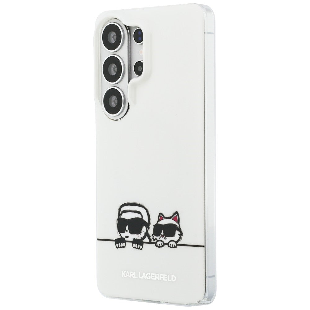 MagSafe tok Samsung Galaxy S26 Ultra S948-hez, Karl Lagerfeld, IML Karl & Choupette Peekaboo Logo, Fehér
