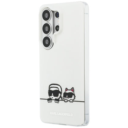 MagSafe tok Samsung Galaxy S26 Ultra S948-hez, Karl Lagerfeld, IML Karl & Choupette Peekaboo Logo, Fehér