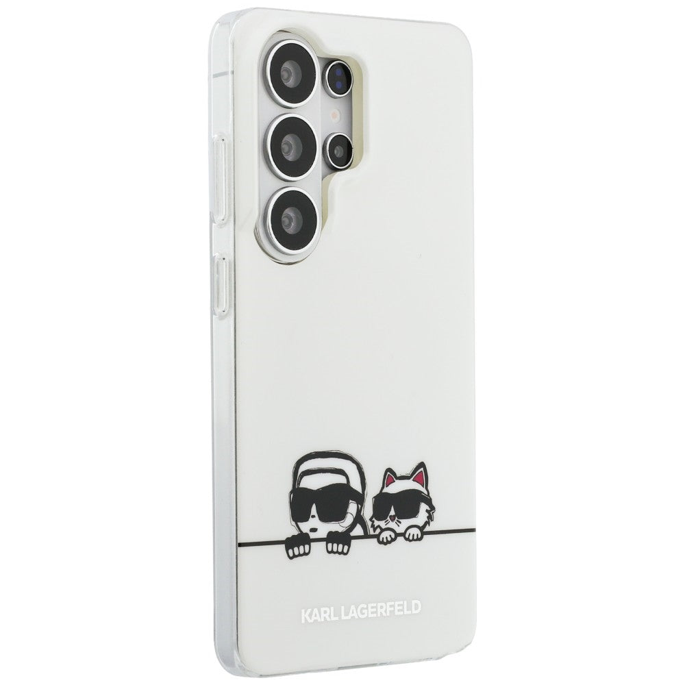 MagSafe tok Samsung Galaxy S26 Ultra S948-hez, Karl Lagerfeld, IML Karl & Choupette Peekaboo Logo, Fehér