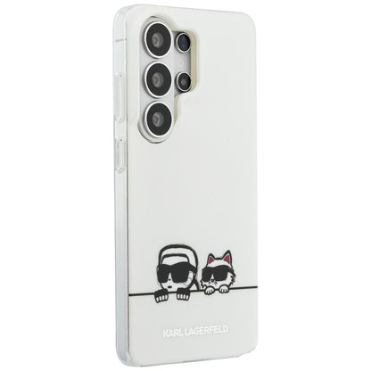 MagSafe tok Samsung Galaxy S26 Ultra S948-hez, Karl Lagerfeld, IML Karl & Choupette Peekaboo Logo, Fehér