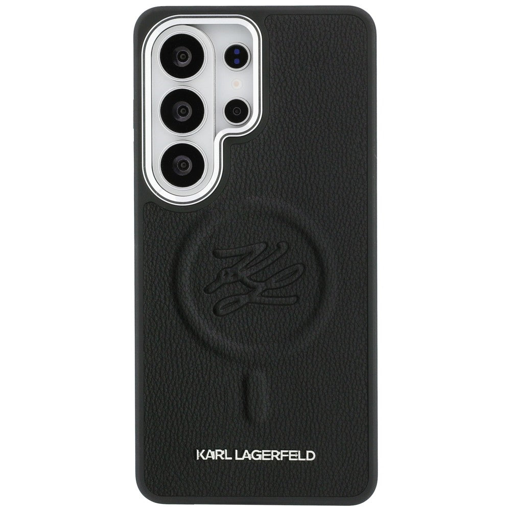 MagSafe tok Samsung Galaxy S26 Ultra S948-hez, Karl Lagerfeld, Initial Logo Debossed, Fekete