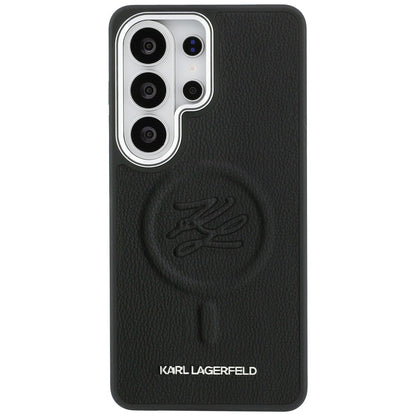 MagSafe tok Samsung Galaxy S26 Ultra S948-hez, Karl Lagerfeld, Initial Logo Debossed, Fekete