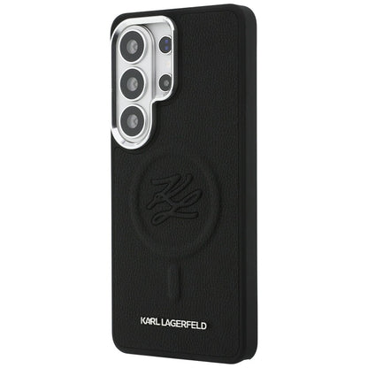 MagSafe tok Samsung Galaxy S26 Ultra S948-hez, Karl Lagerfeld, Initial Logo Debossed, Fekete