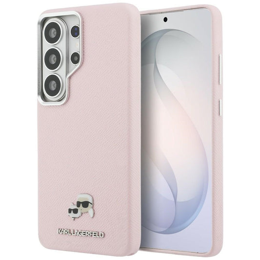 MagSafe Case for Samsung Galaxy S26 Ultra S948, Karl Lagerfeld, Karl & Choupette Head's Pin, Pink