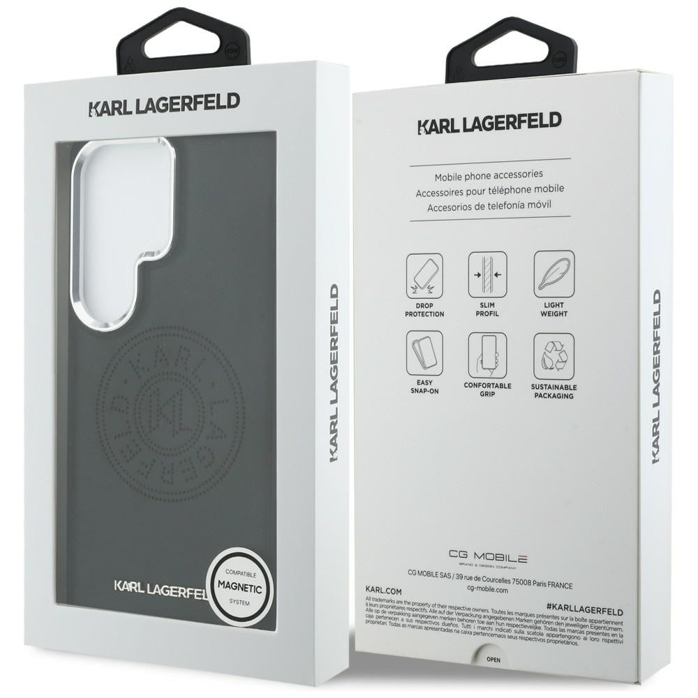 MagSafe tok Samsung Galaxy S26 Ultra S948-hez, Karl Lagerfeld, Karl Round Point Logo, Fekete