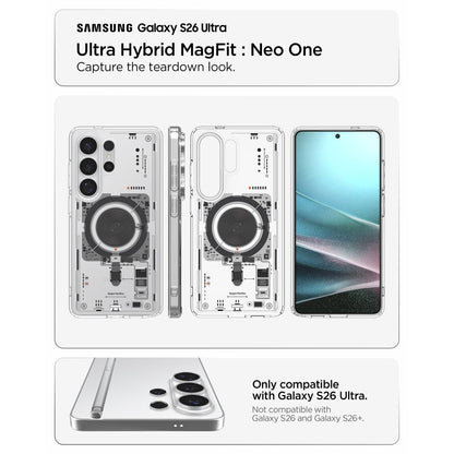 MagSafe tok Samsung Galaxy S26 Ultra S948-hez, Spigen, Ultra Hybrid Neo One, Átlátszó ACS11206