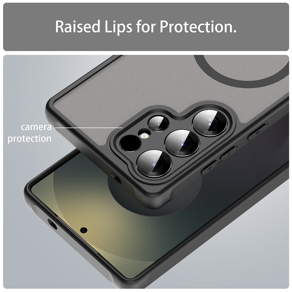 MagSafe Case for Samsung Galaxy S26 Ultra S948, Techsuit, HaloFrost II (Individual Camera Cutouts), Black