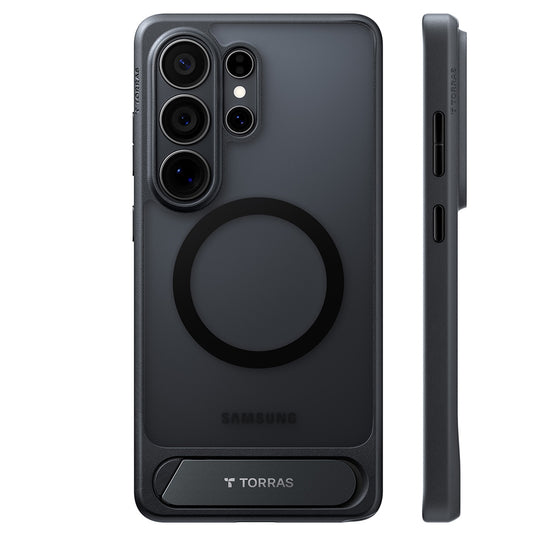 MagSafe tok Samsung Galaxy S26 Ultra-hoz, Torras, Pstand, Fekete