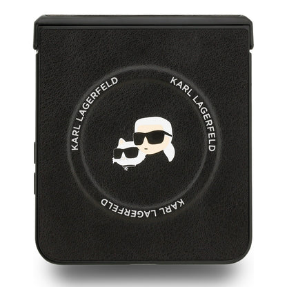 MagSafe tok Samsung Galaxy Z Flip7 F766-hoz, Karl Lagerfeld, Karl & Choupette Pins, Fekete