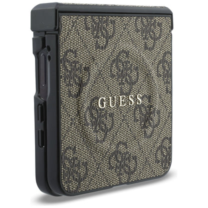 MagSafe tok Samsung Galaxy Z Flip8 F776-hez, Guess, 4G Leather Classic, Barna