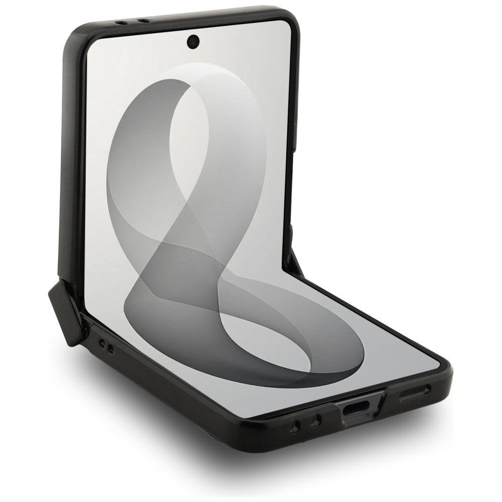 MagSafe tok Samsung Galaxy Z Flip8 F776-hez, Guess, 4G Leather Classic, Barna