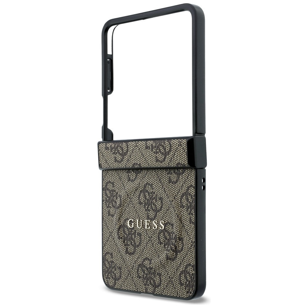 MagSafe tok Samsung Galaxy Z Flip8 F776-hez, Guess, 4G Leather Classic, Barna