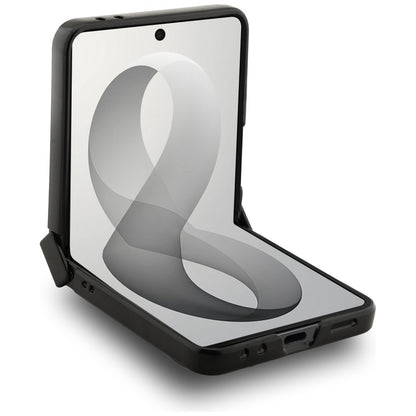 MagSafe tok Samsung Galaxy Z Flip8 F776-hez, Guess, 4G Leather Classic, Rózsaszín