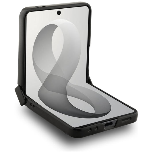 MagSafe tok Samsung Galaxy Z Flip8 F776-hez, Guess, 4G Leather Classic, Rózsaszín