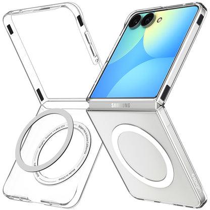 MagSafe tok Samsung Galaxy Z Flip8 F776-hez, Spigen, Air Skin, Átlátszó Fehér ACS11521