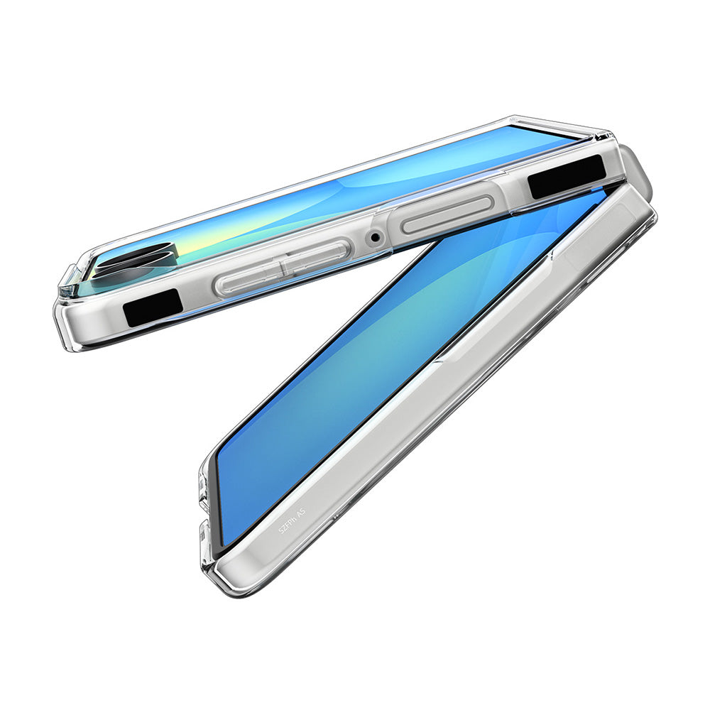 MagSafe tok Samsung Galaxy Z Flip8 F776-hez, Spigen, Air Skin, Átlátszó Fehér ACS11521