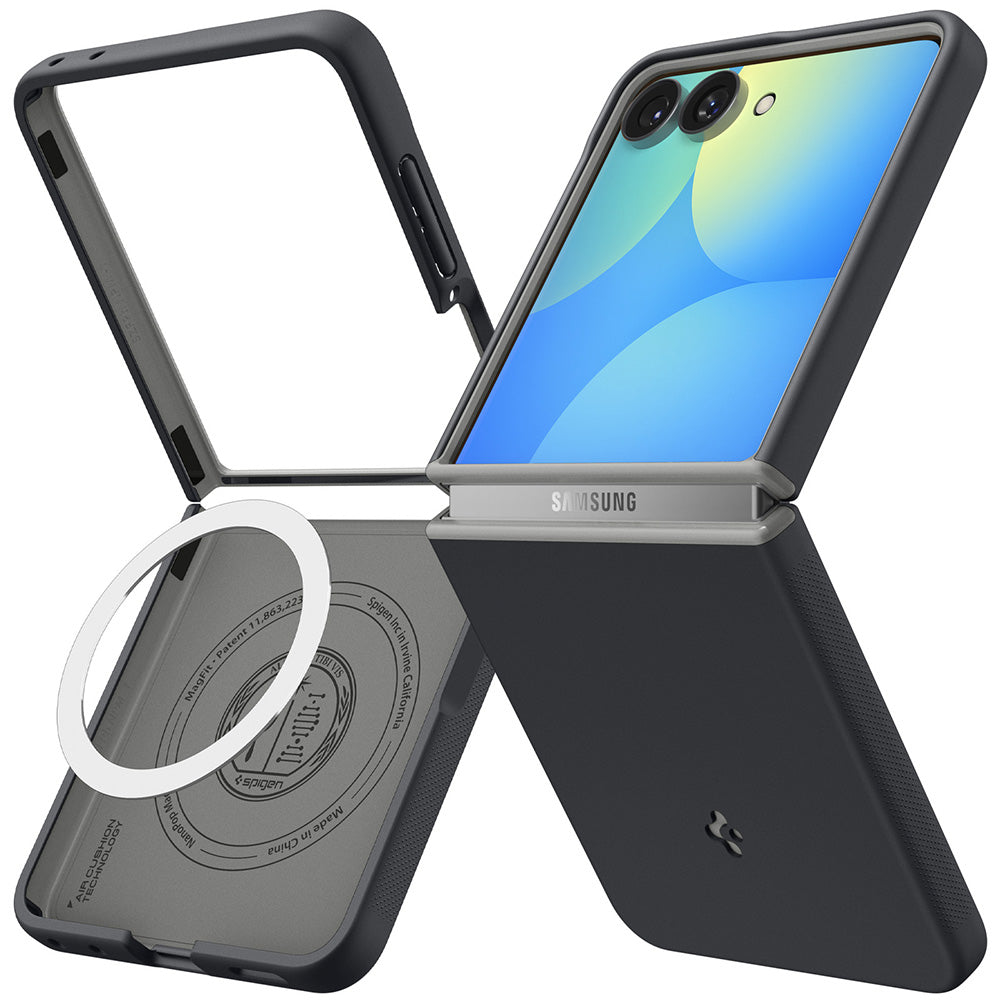 MagSafe Case for Samsung Galaxy Z Flip8 F776, Spigen, Caseology Nano Pop, Black ACS11523