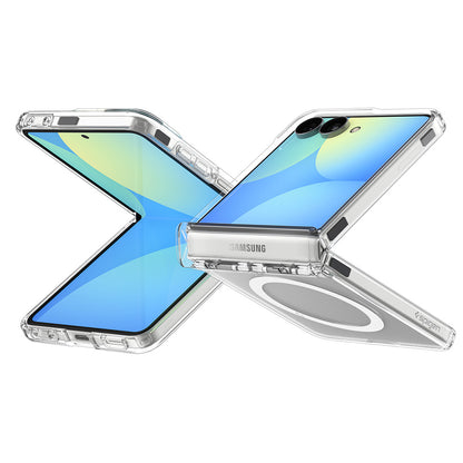 MagSafe tok Samsung Galaxy Z Flip8 F776-hez, Spigen, Ultra Hybrid Pro, Átlátszó Fehér ACS11524