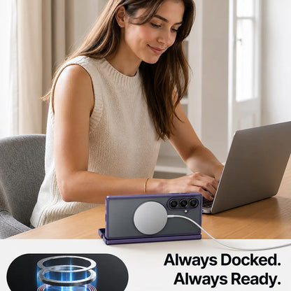 MagSafe tok Samsung Galaxy Z Fold8 Ultra F976-hez, Torras, Guardian, Sötétlila