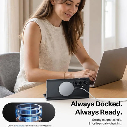 MagSafe tok Samsung Galaxy Z Fold8 Ultra F976-hez, Torras, Guardian, Fekete