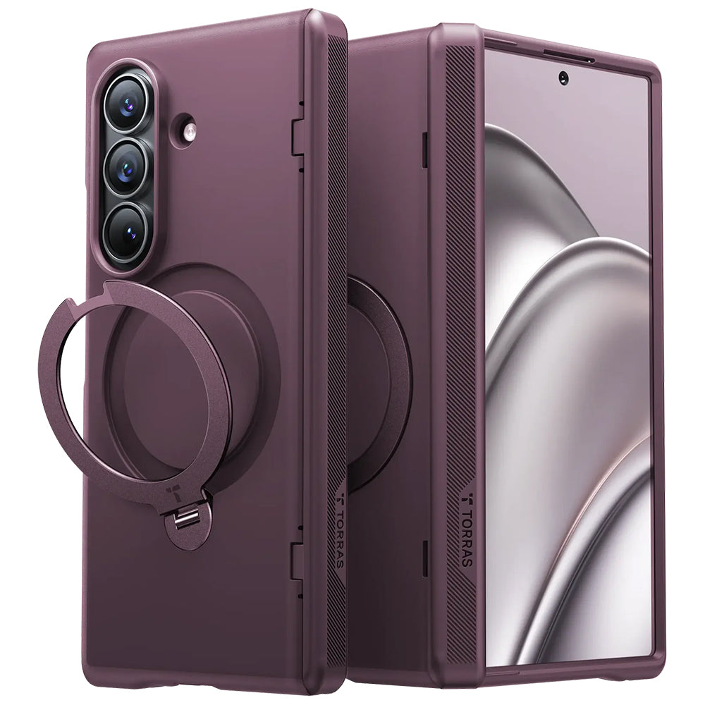 MagSafe Case for Samsung Galaxy Z Fold8 Ultra F976, Torras, Ostand Q3 Spin, Purple