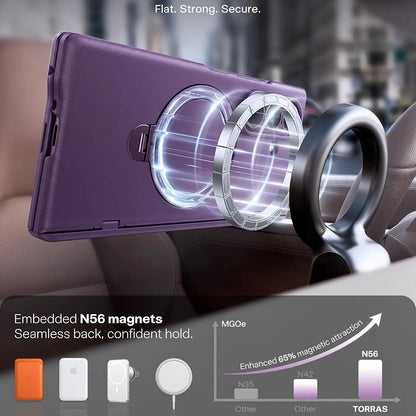 MagSafe Case for Samsung Galaxy Z Fold8 Ultra F976, Torras, Ostand Q3 Spin, Purple