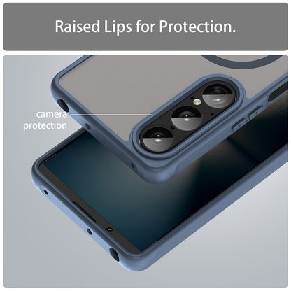 MagSafe Case for Sony Xperia 1 VII, Techsuit, HaloFrost II, Navy Blue