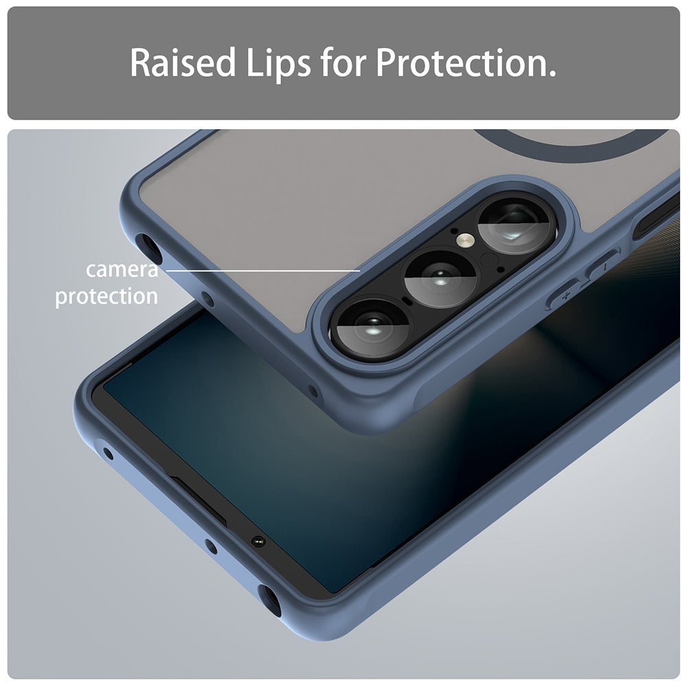 MagSafe tok Sony Xperia 1 VIII-hoz, Techsuit, HaloFrost II, Tengerészkék