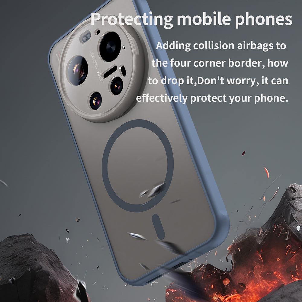 MagSafe tok Xiaomi 17 Ultra-hoz, Techsuit, HaloFrost II, Tengerészkék