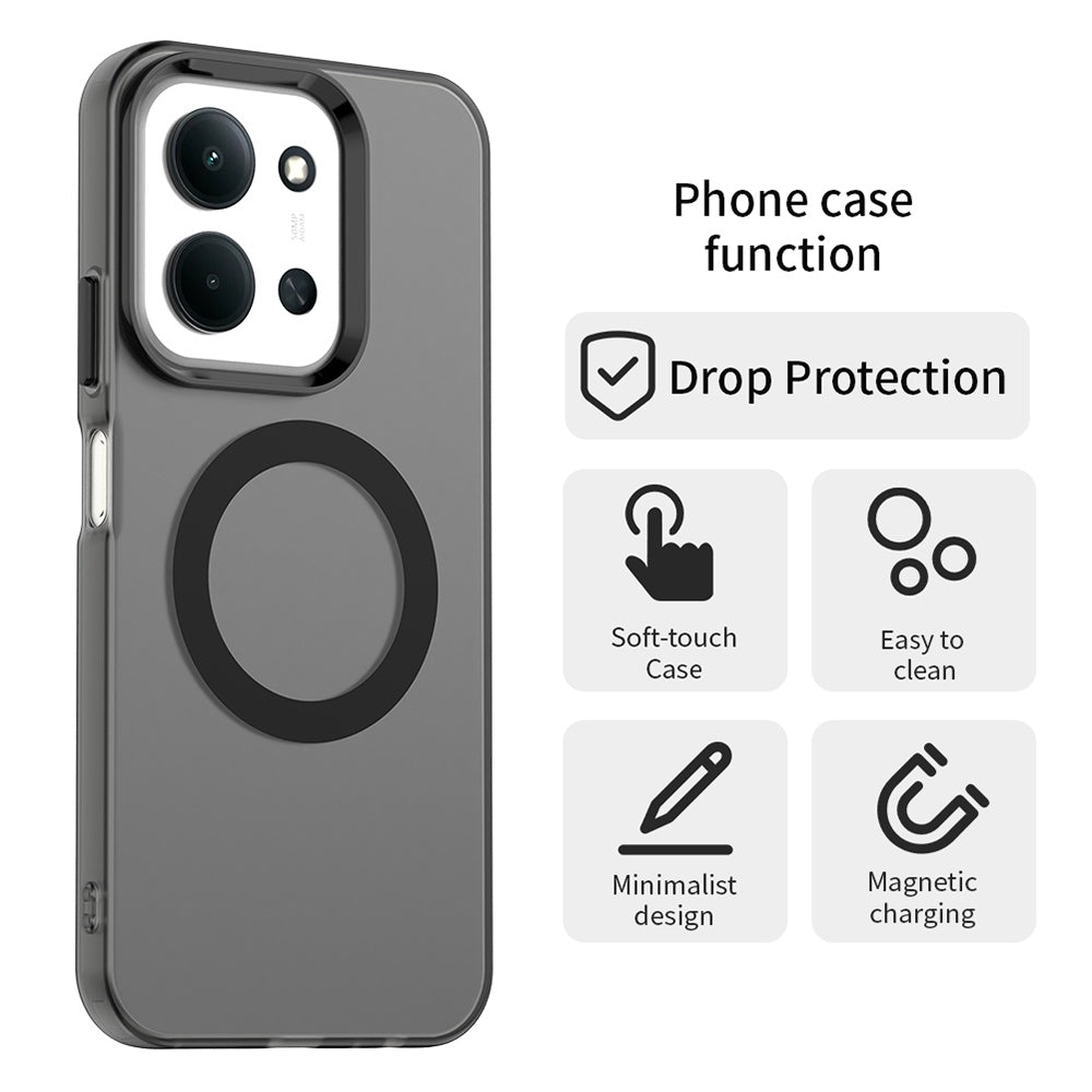 MagSafe tok Xiaomi Poco C85 4G / Redmi 15C 5G / 15C 4G-hez, Techsuit, CandyCase, Fekete