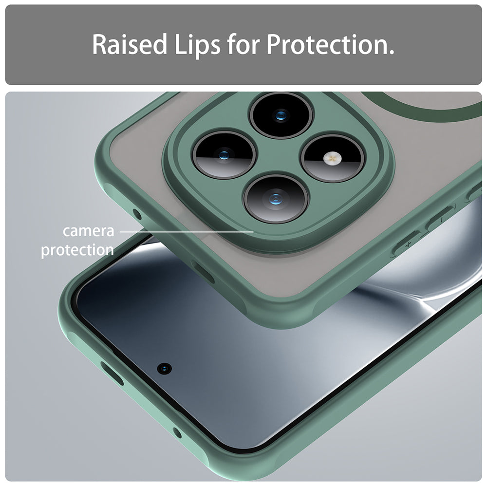 MagSafe Case for Xiaomi Poco M8 Pro / Redmi Note 15 Pro+ 5G, Techsuit, HaloFrost II, Green
