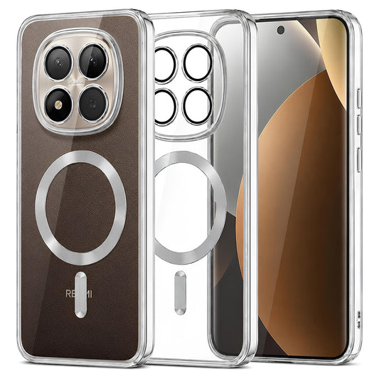MagSafe tok Xiaomi Poco M8 Pro / Redmi Note 15 Pro+ 5G-hez, Techsuit, Luxury Crystal, Ezüst
