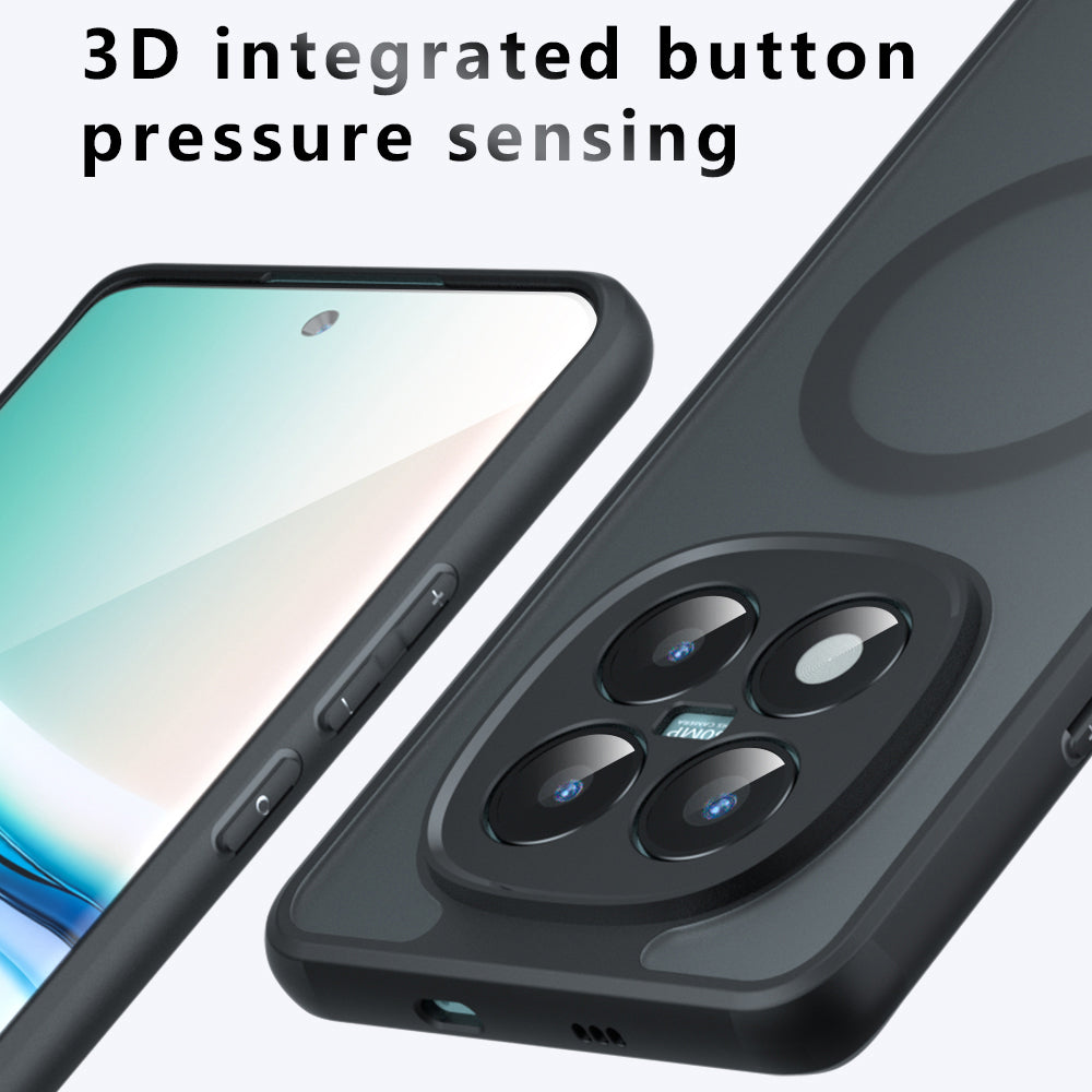 MagSafe tok Xiaomi Poco M8 Pro / Redmi Note 15 Pro+ 5G készülékhez, Techsuit, PureFrost, Szaténfekete