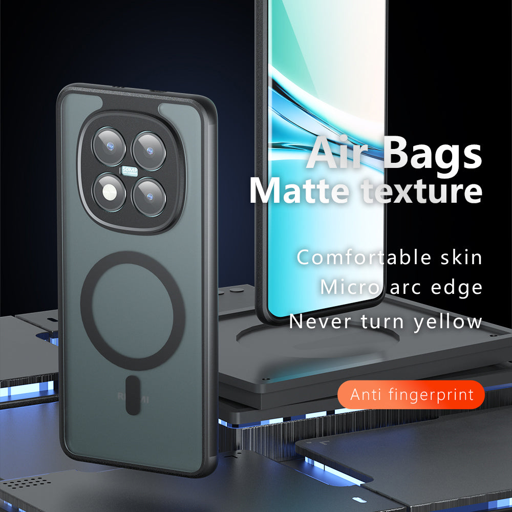 MagSafe tok Xiaomi Poco M8 Pro / Redmi Note 15 Pro+ 5G készülékhez, Techsuit, PureFrost, Szaténfekete