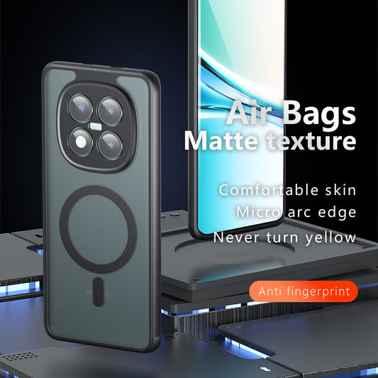 MagSafe tok Xiaomi Poco M8 Pro / Redmi Note 15 Pro+ 5G készülékhez, Techsuit, PureFrost, Szaténfekete