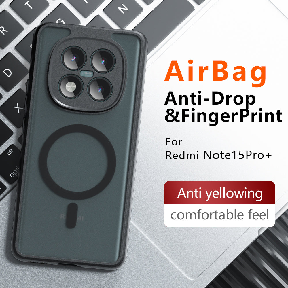 MagSafe tok Xiaomi Poco M8 Pro / Redmi Note 15 Pro+ 5G készülékhez, Techsuit, PureFrost, Szaténfekete