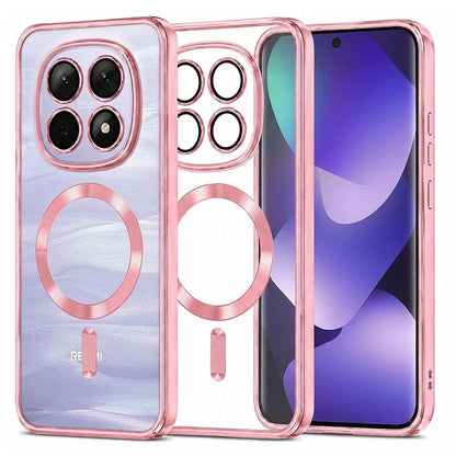 MagSafe tok Xiaomi Poco M8 / Redmi Note 15 5G / Note 15 4G készülékekhez, Techsuit, Luxury Crystal, Rózsaszín