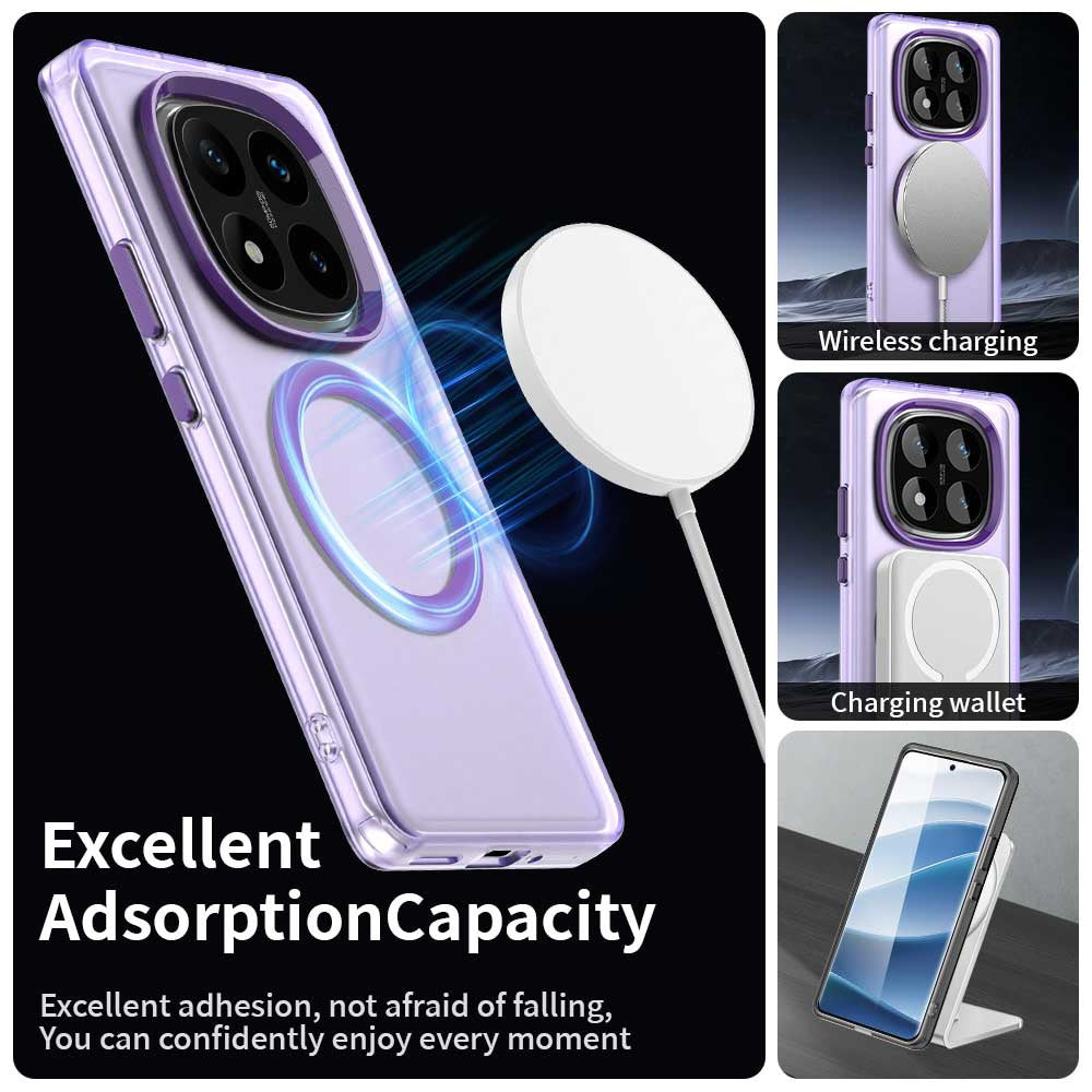 MagSafe tok Xiaomi Poco X7 / Redmi Note 14 Pro 5G-hez, Techsuit, CandyCase, Lila