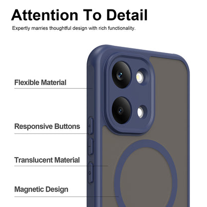 MagSafe tok Xiaomi Poco X8 Pro Max-hoz, Techsuit, HaloFrost II, Tengerészkék