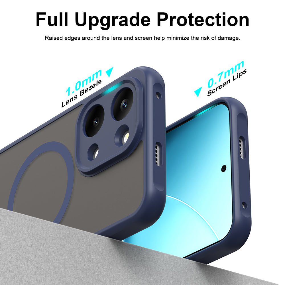 MagSafe tok Xiaomi Poco X8 Pro Max-hoz, Techsuit, HaloFrost II, Tengerészkék