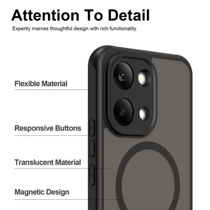 MagSafe tok Xiaomi Poco X8 Pro Max-hoz, Techsuit, HaloFrost II, Fekete