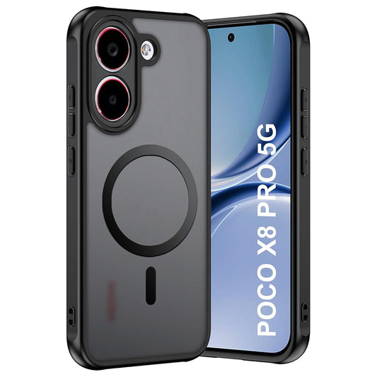 MagSafe tok Xiaomi Poco X8 Pro-hoz, Techsuit, PureFrost, Fekete Szatén