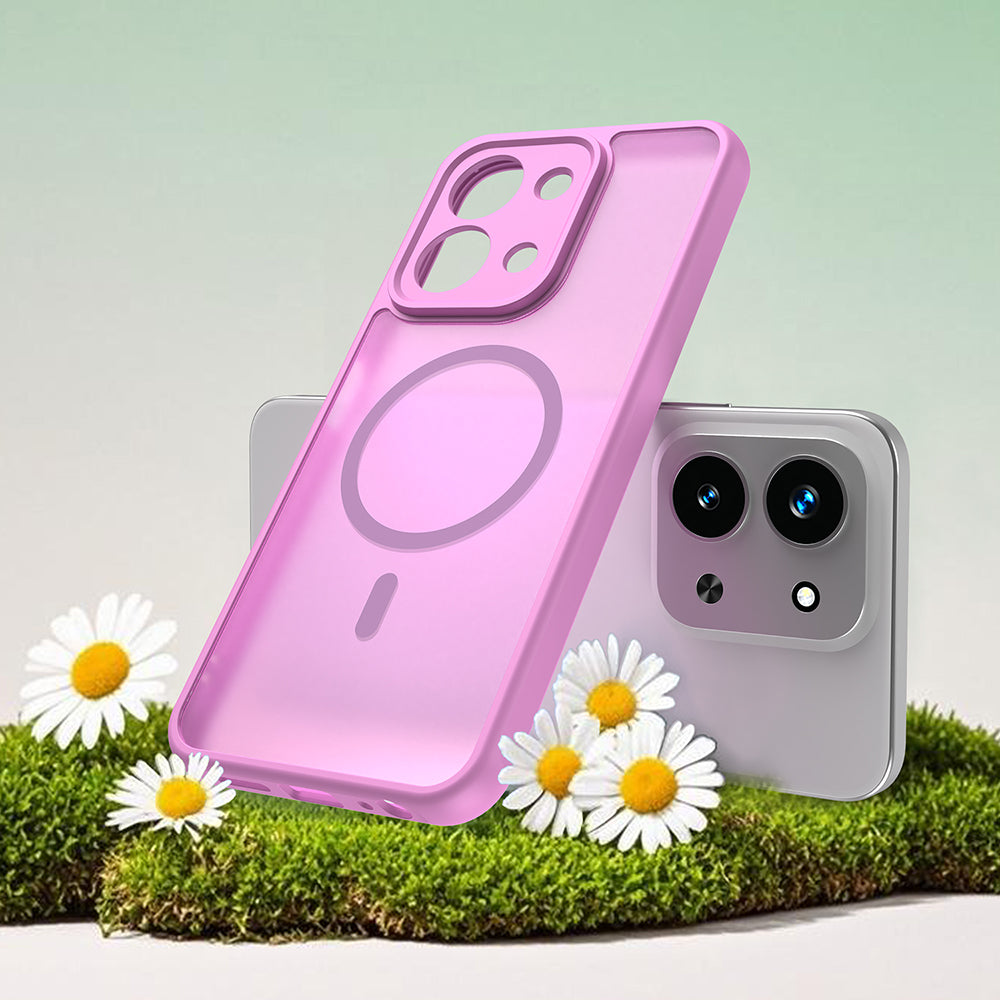 MagSafe tok Xiaomi Redmi 15C 5G / 15C 4G-hez, Techsuit, HaloFrost II, Rózsaszín