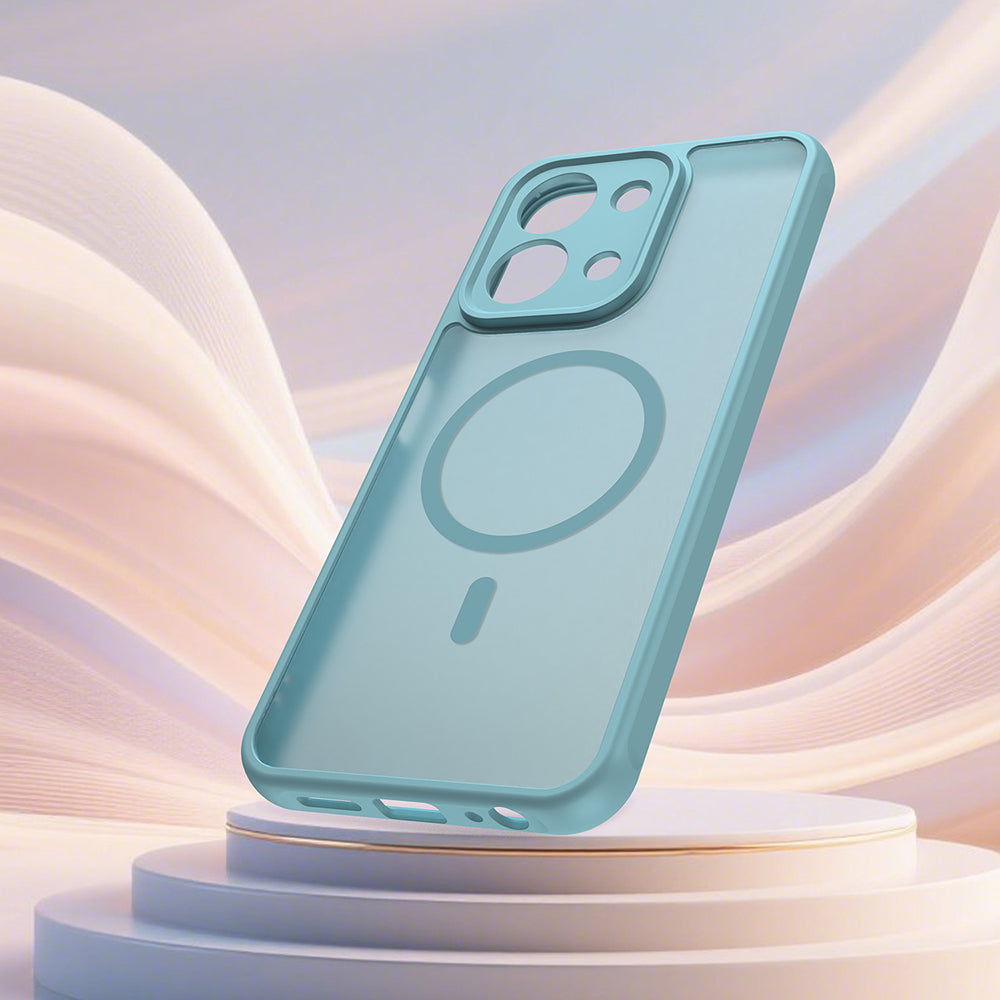 MagSafe tok Xiaomi Redmi 15C 5G / 15C 4G készülékhez, Techsuit, HaloFrost II, Világoszöld